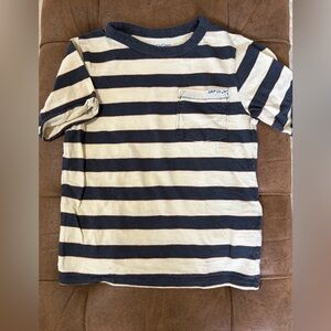GAP Kids Black and Cream Striped Tee